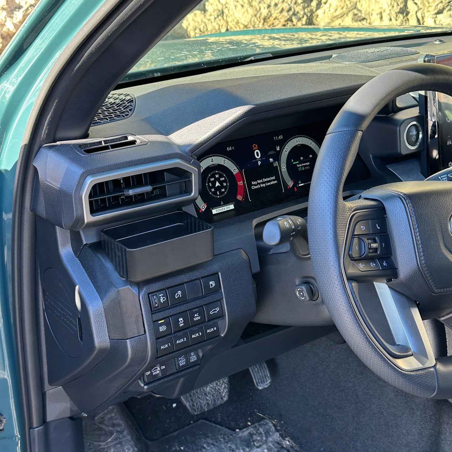 Custom driver storage cubby for Toyota 4Runner 2025-2030 replaces blank panel