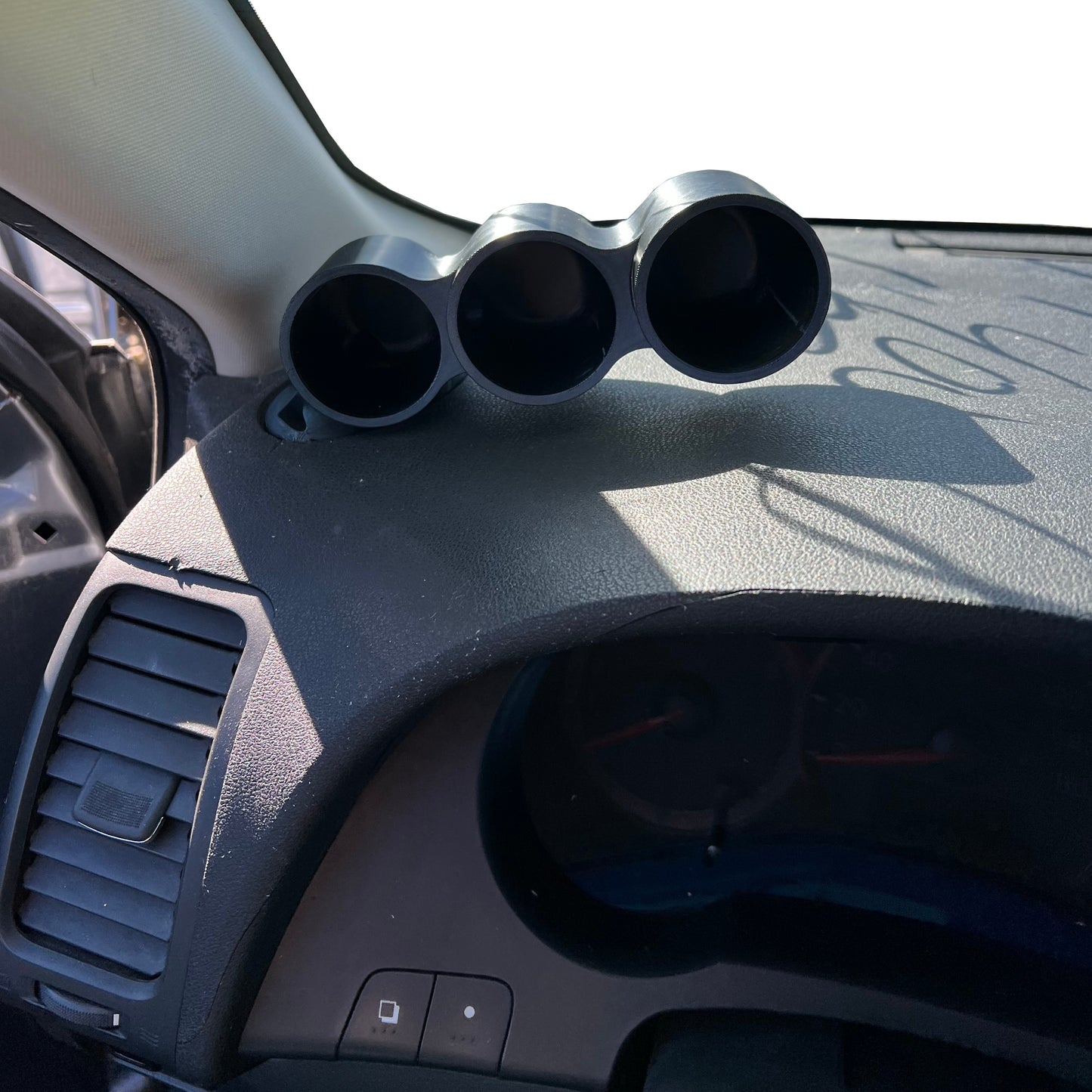 Triple gauge pod mount for Nissan Altima 2007-2012 functional defrost vent 52mm