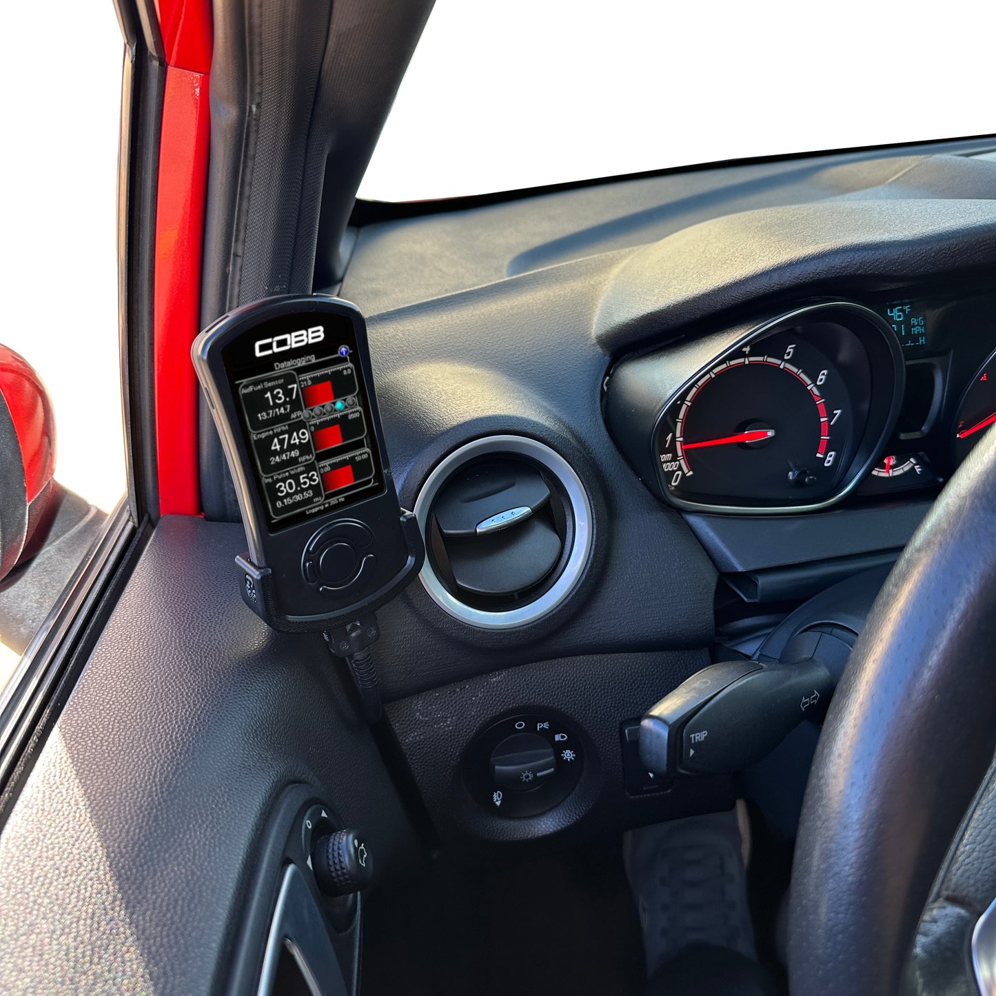 Custom COBB mount for 2011-2019 Ford Fiesta ST functional defrost vent
