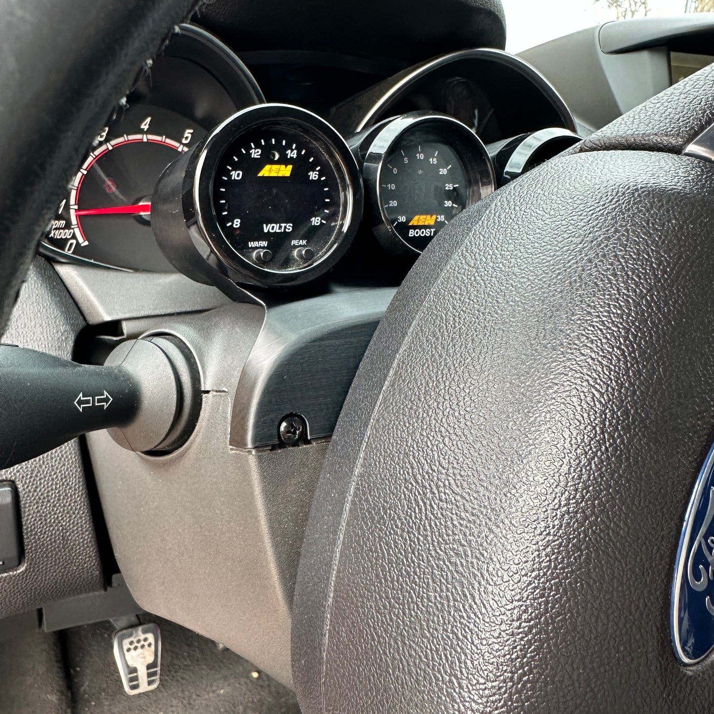 Triple gauge pod mount for 2011-2019 Fiesta ST steering column