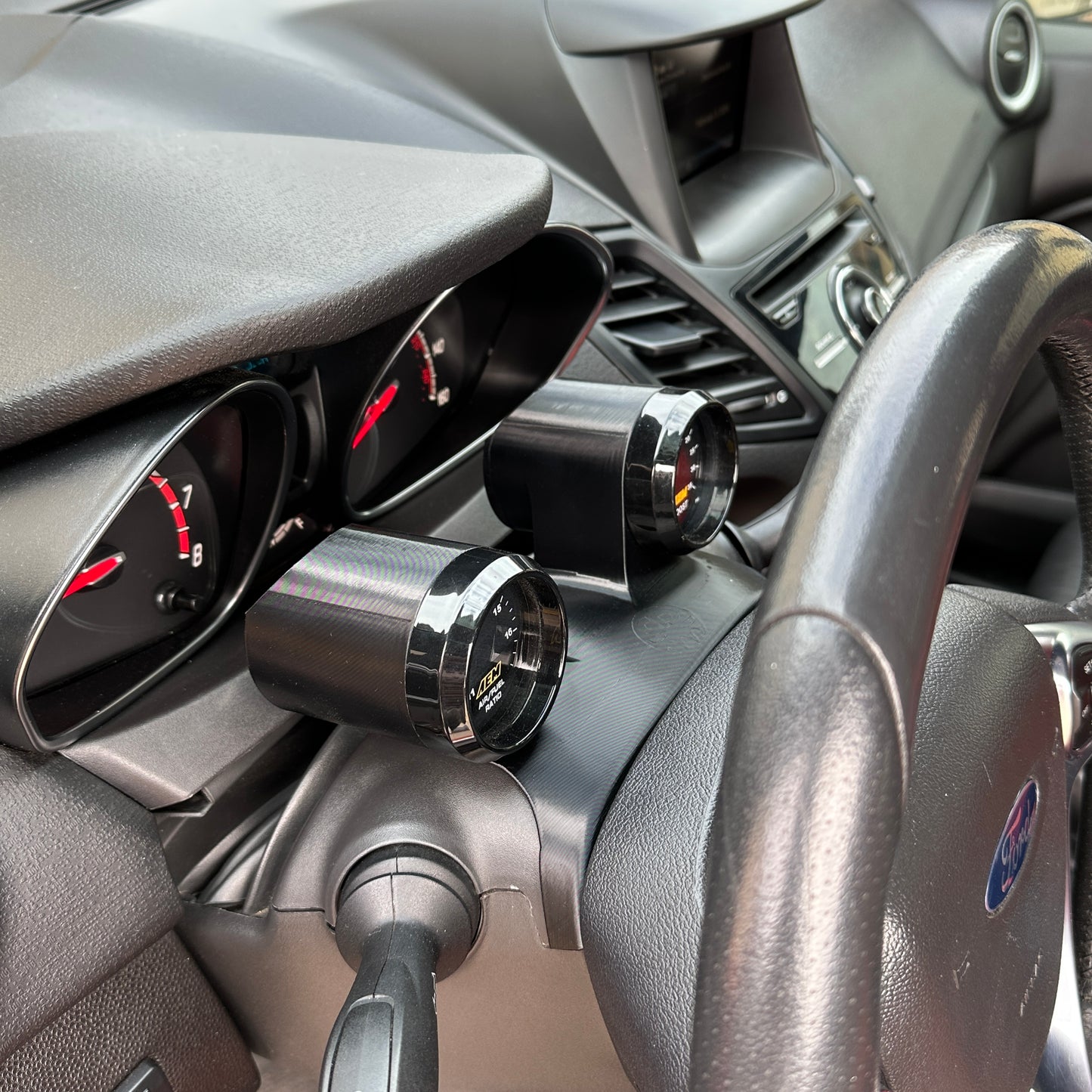 Dual gauge pod mount for 2011-2019 Fiesta ST steering column