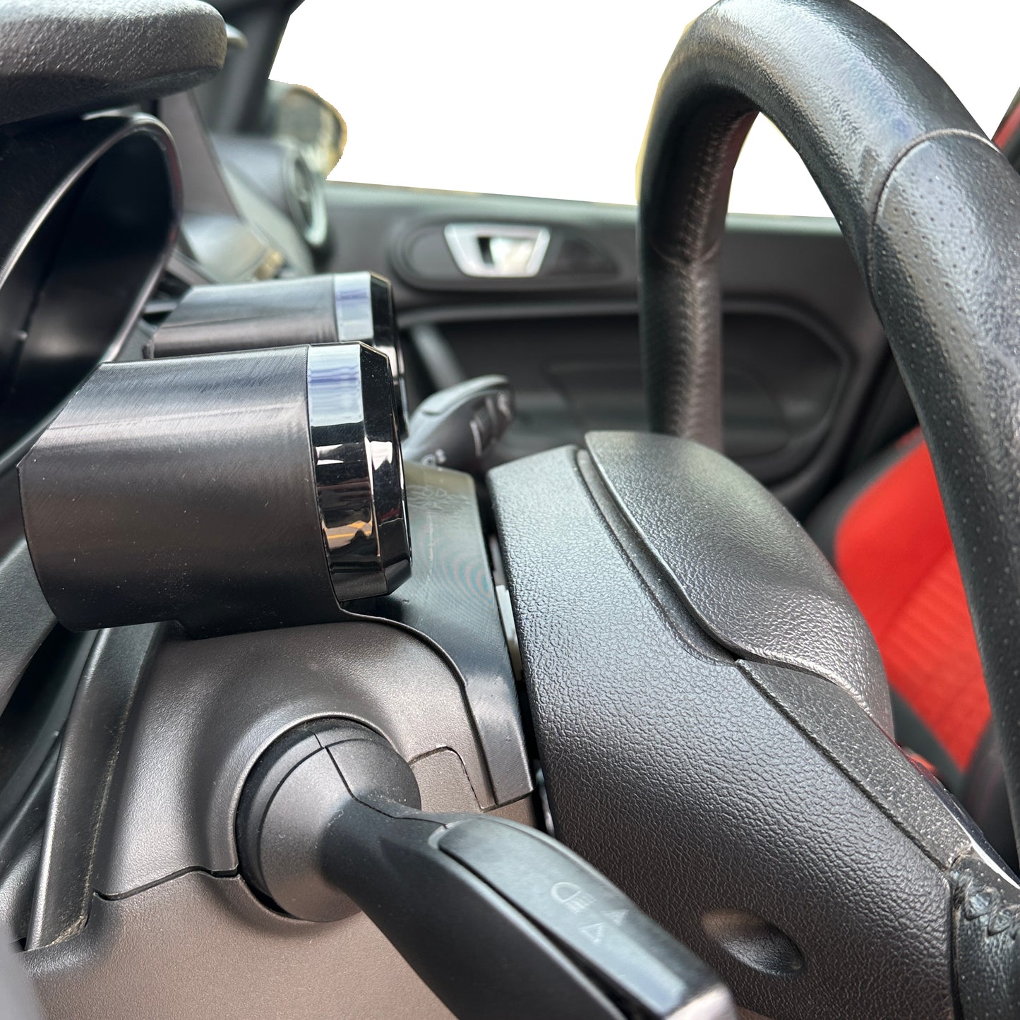 Dual gauge pod mount for 2011-2019 Fiesta ST steering column