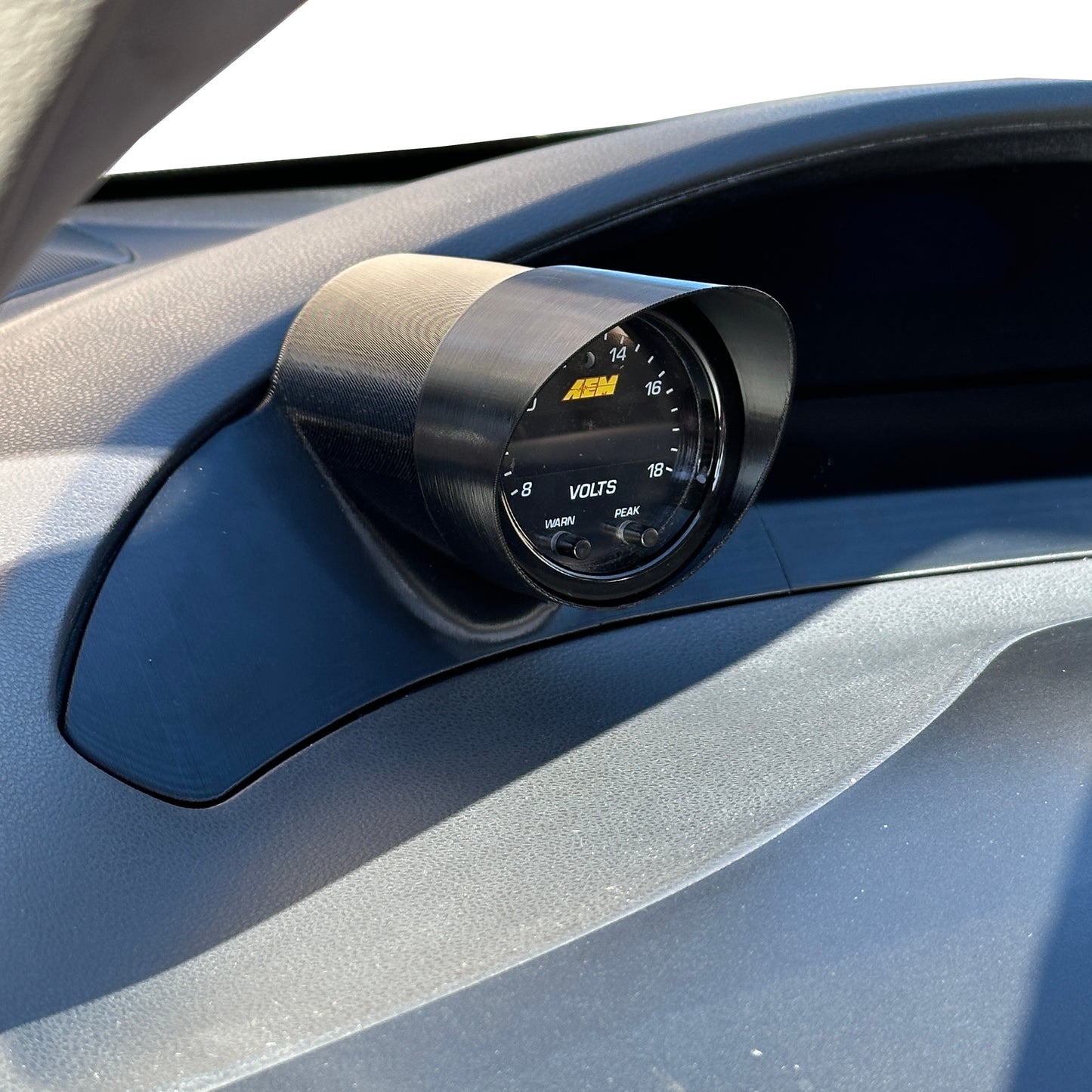 Universal 52mm gauge hood visor sleeve for glare reduction