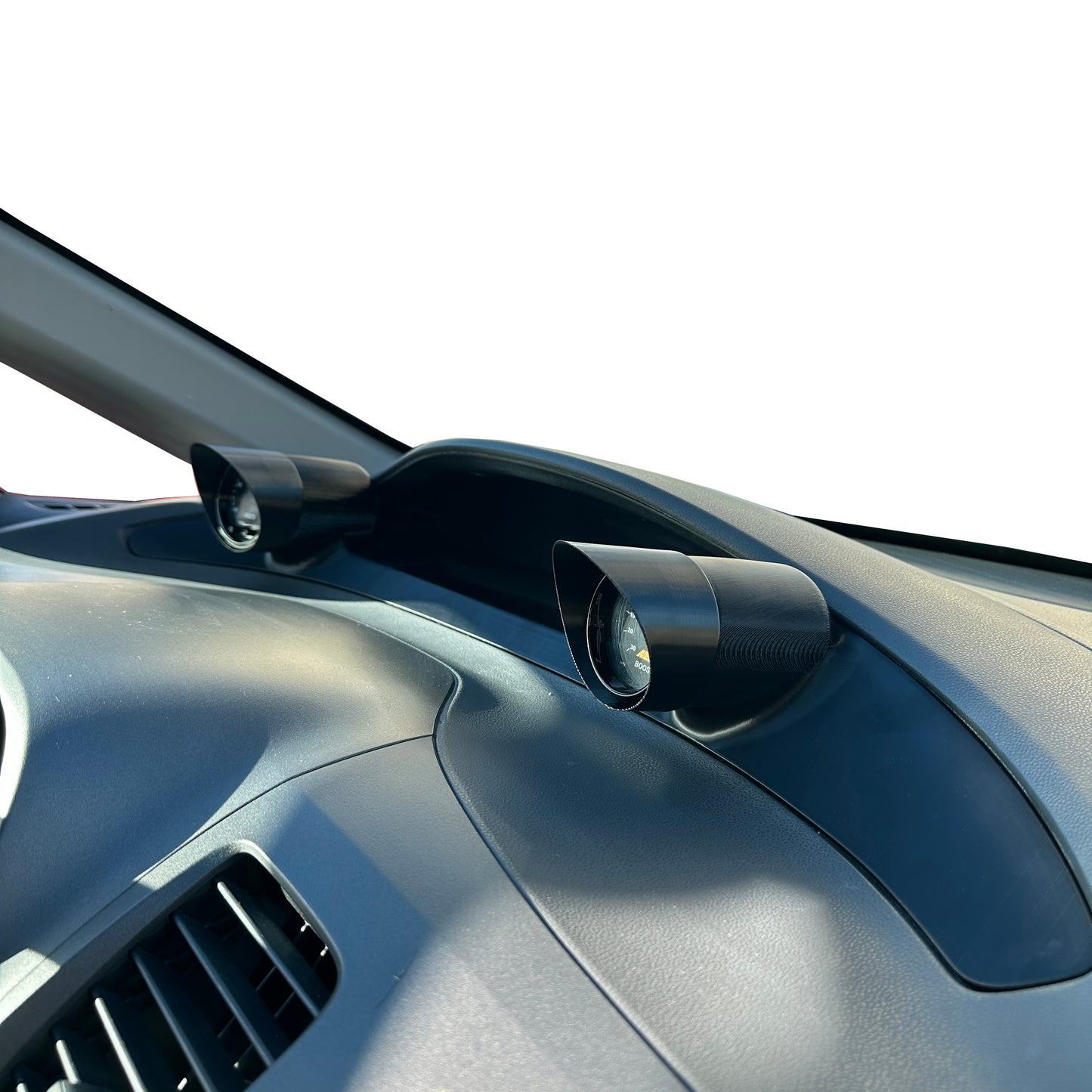 Universal 52mm gauge hood visor sleeve for glare reduction