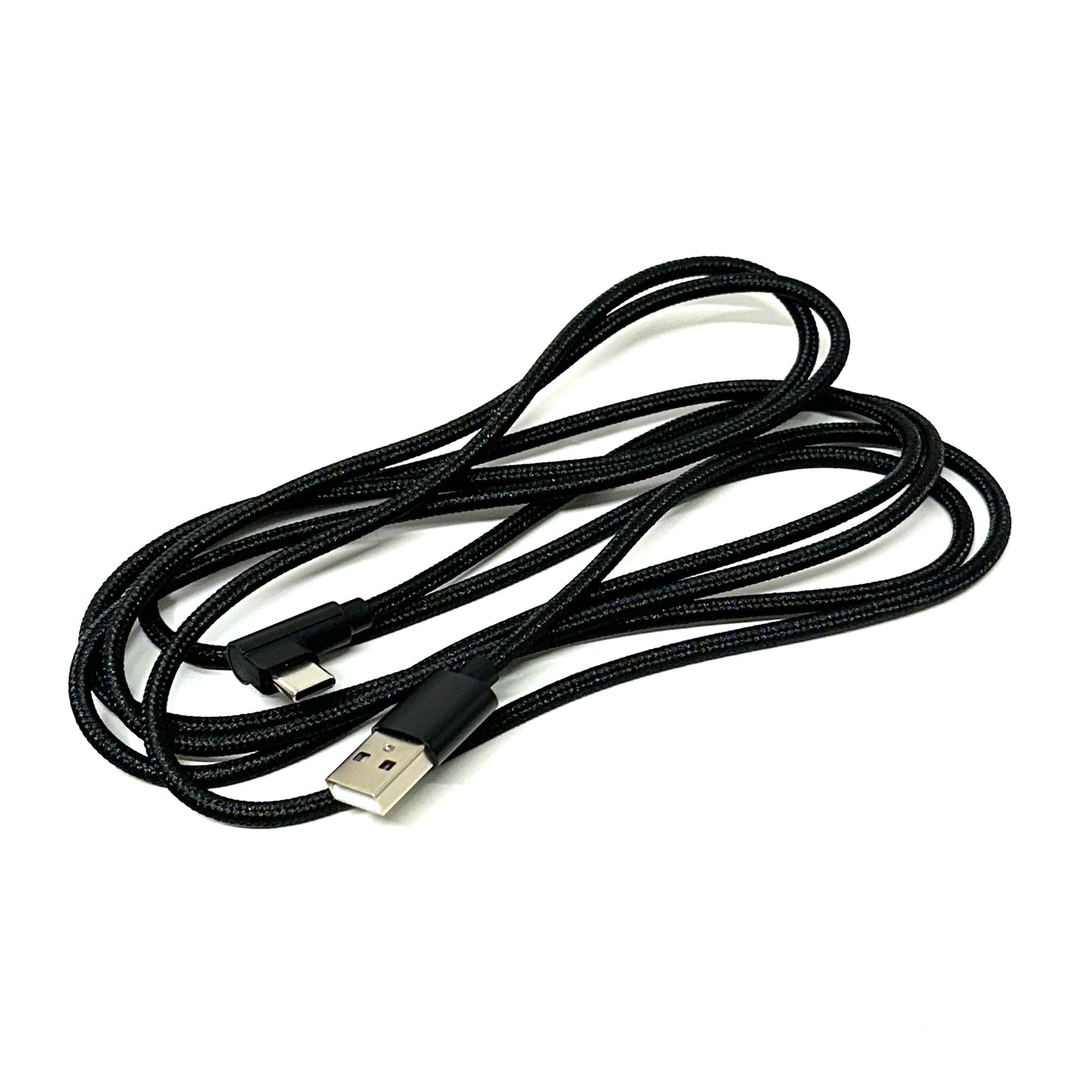 Extended Charging Cable 6.6ft Nylon Braided USB A to USB C