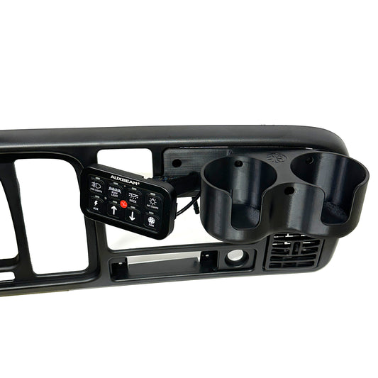 Cup holder upgrade and Auxbeam mount for 1994-1997 Dodge Ram