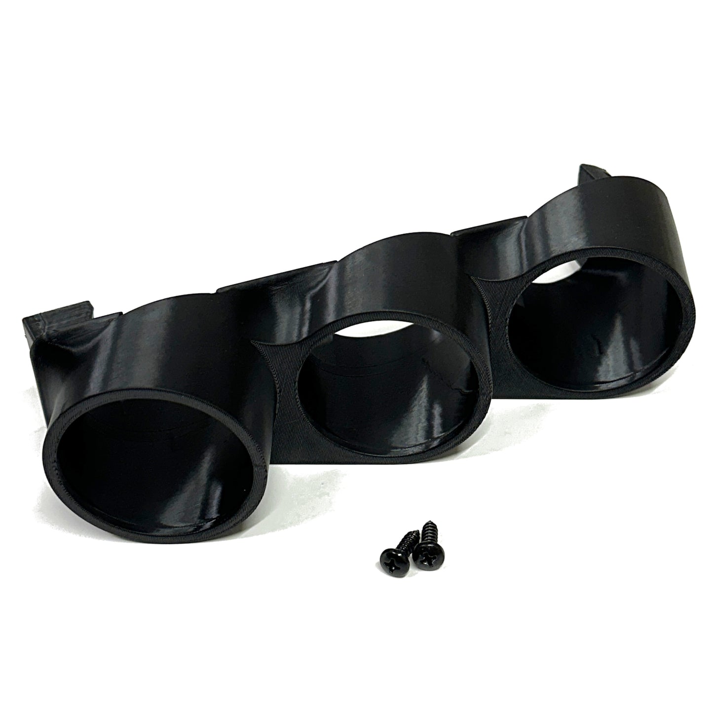 Angled triple gauge pod mount for 1994-1997 Dodge Ram cup holder