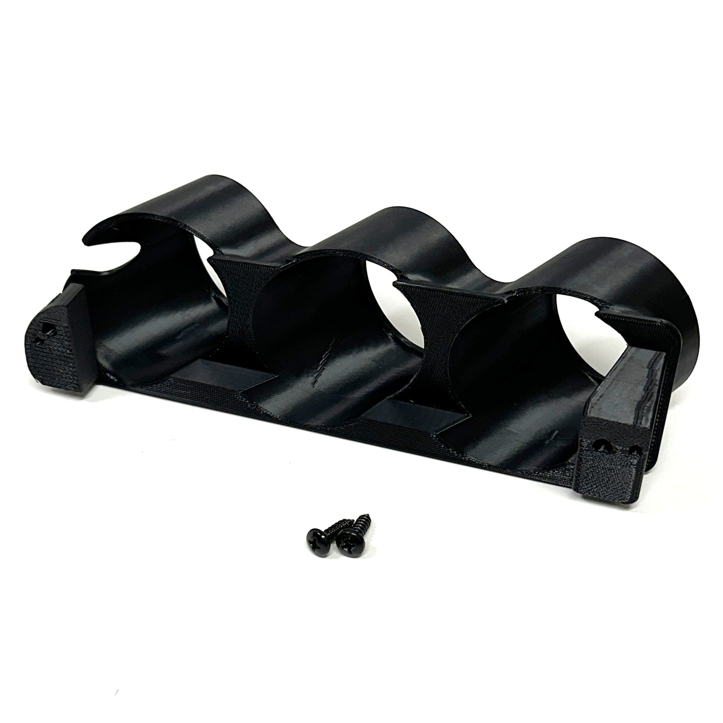 Angled triple gauge pod mount for 1994-1997 Dodge Ram cup holder