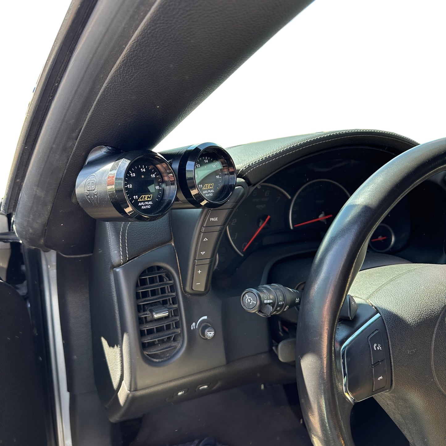 Dual gauge pod mount for C6 Corvette 2005-2013 defrost vent 52mm