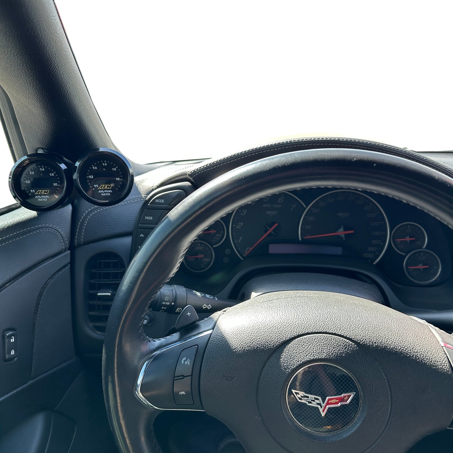 Dual gauge pod mount for C6 Corvette 2005-2013 defrost vent 52mm