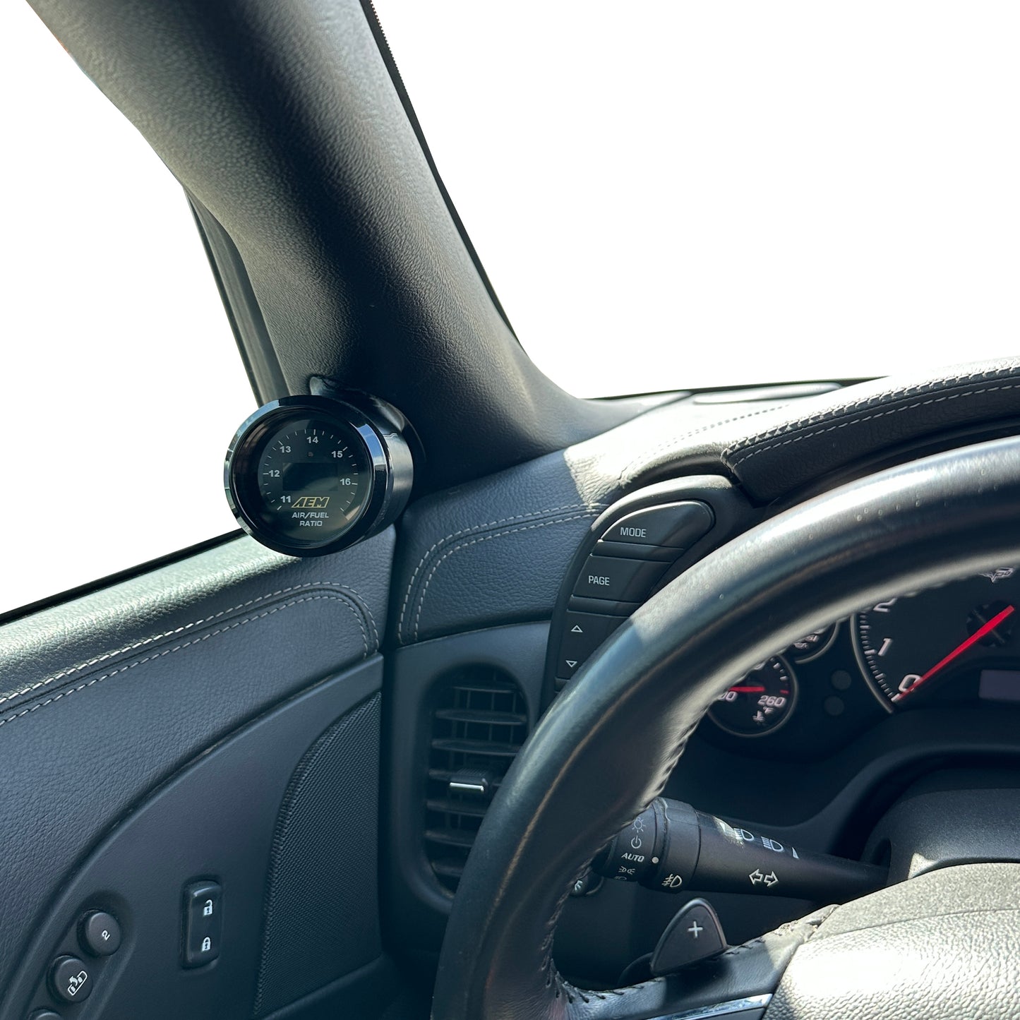 Single gauge pod mount for C6 Corvette 2005-2013 defrost vent 52mm