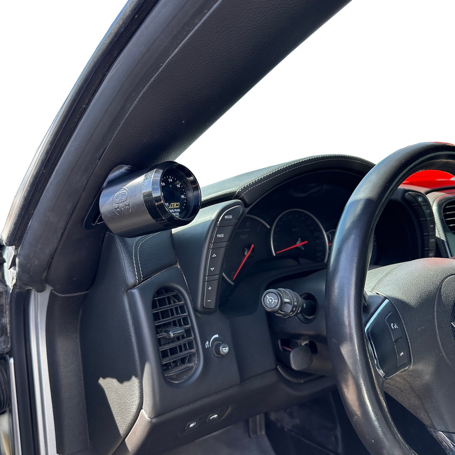 Single gauge pod mount for C6 Corvette 2005-2013 defrost vent 52mm
