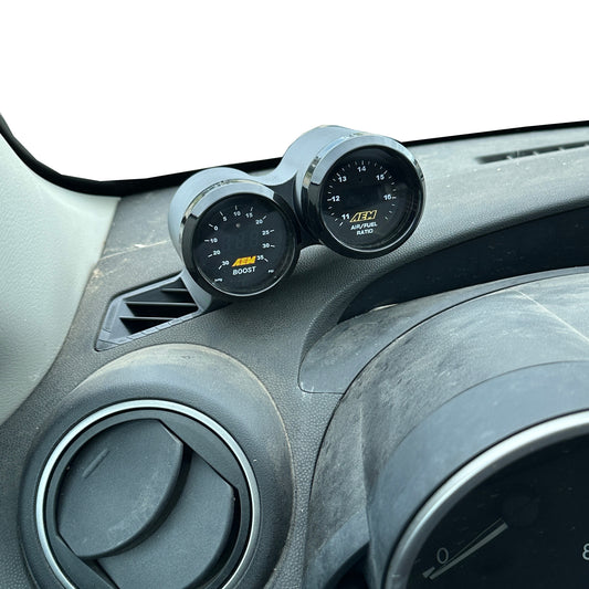 Dual gauge pod mount for 2010-2013 Mazda 3 functional defrost vent