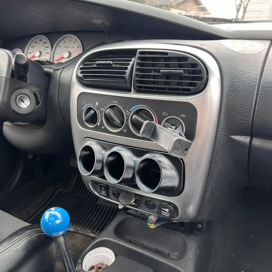 Triple gauge pod mount for 2002-2007 Jeep Dodge Chrysler replaces factory radio