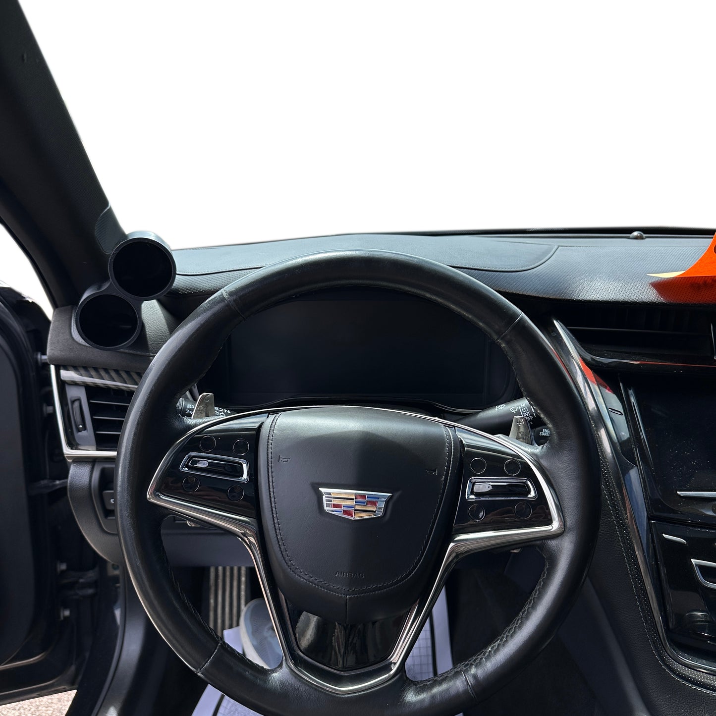 Dual gauge pod mount for 2016-2019 Cadillac CTS CTS-V functional defrost vent