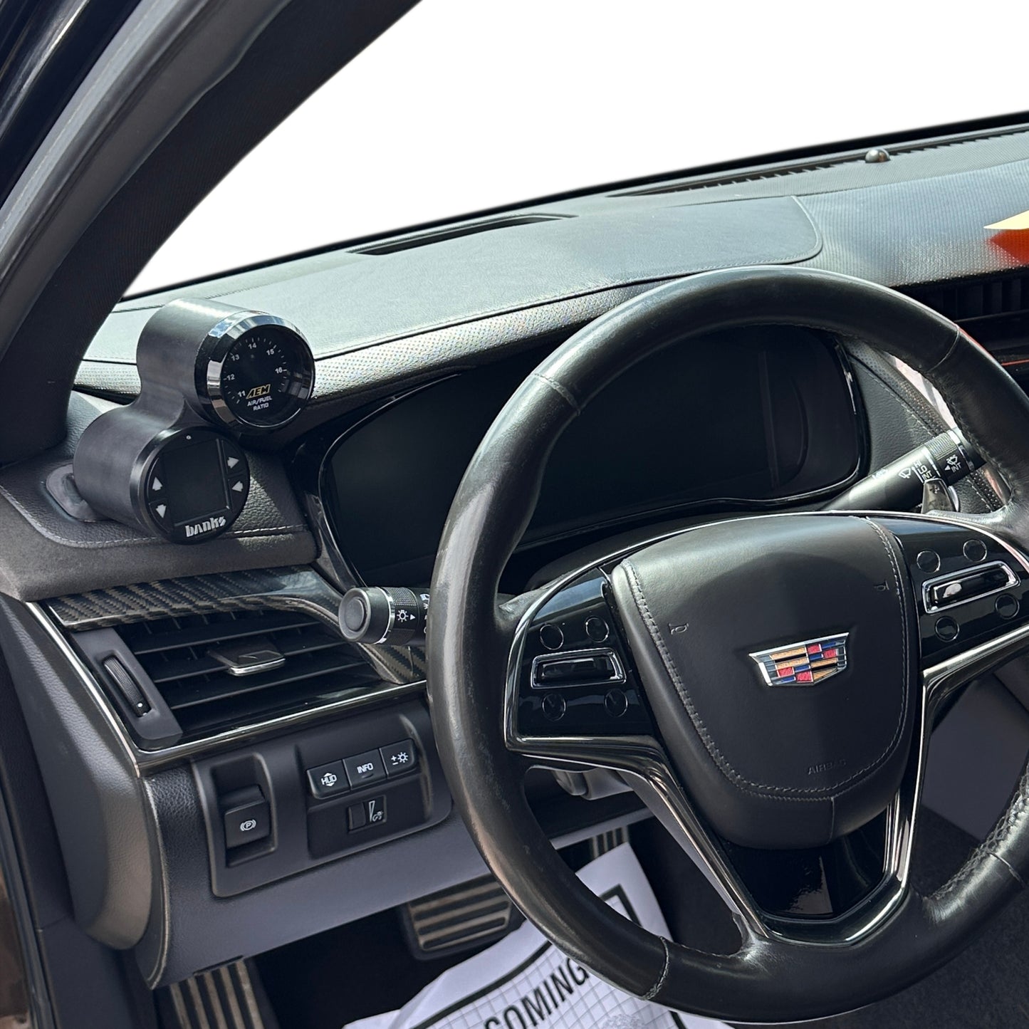 Dual gauge pod mount for 2016-2019 Cadillac CTS CTS-V functional defrost vent