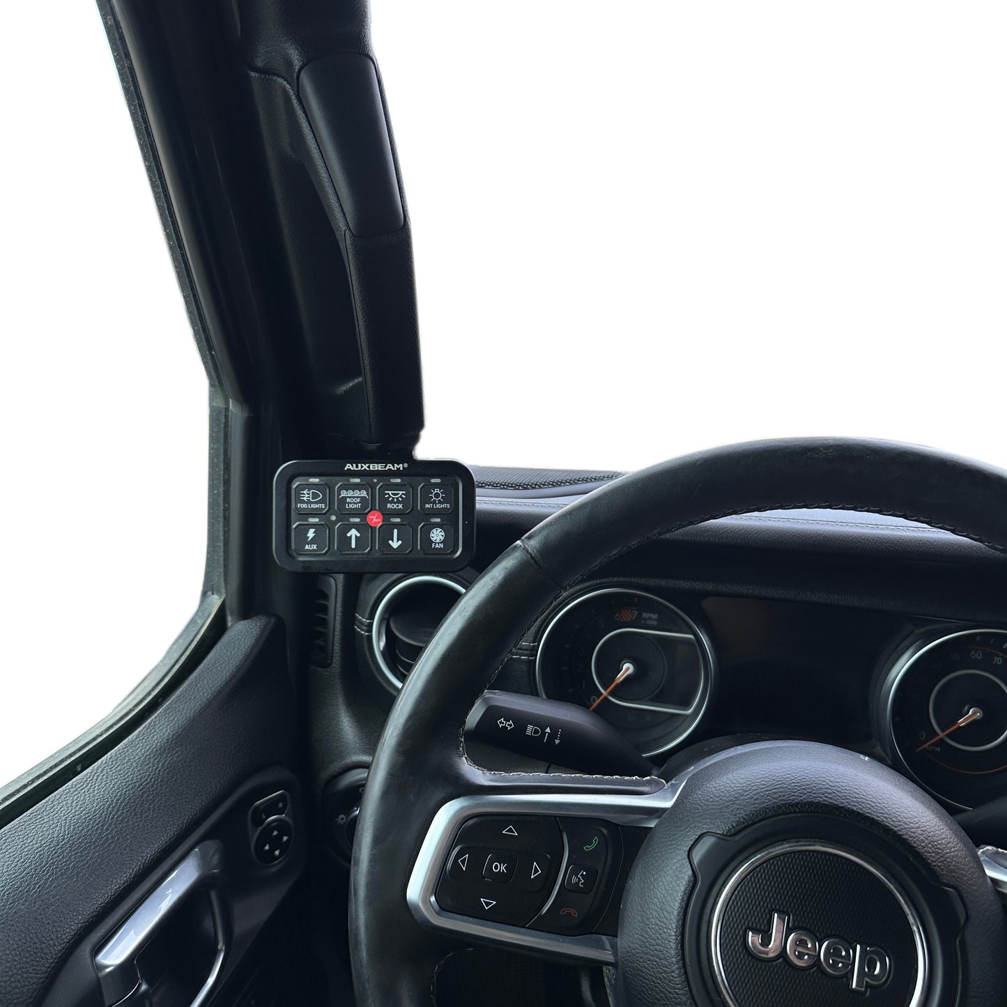 Custom Auxiliary panel mount for 2018-2024 Jeep Wrangler Pillar cap