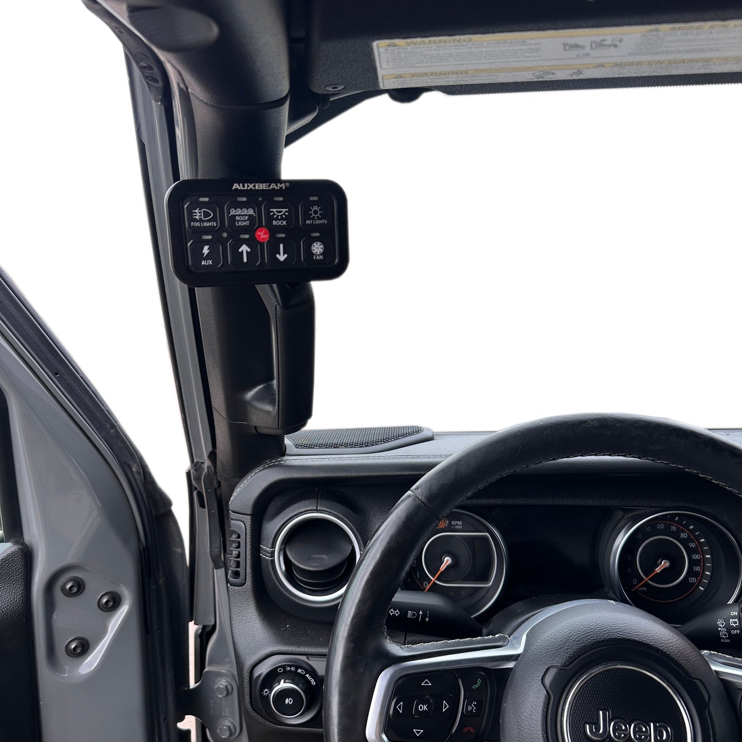 Custom Auxiliary panel mount for 2018-2024 Jeep Wrangler Pillar cap