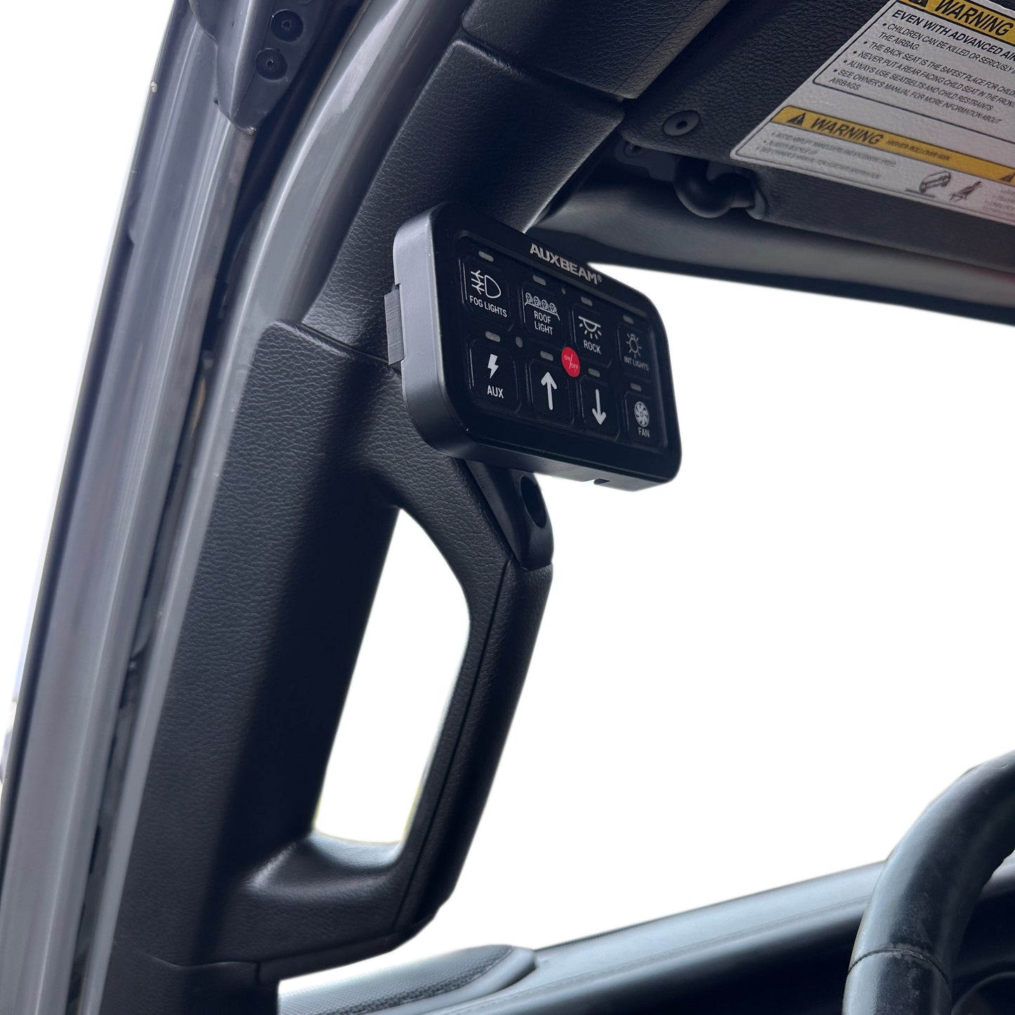 Custom Auxiliary panel mount for 2018-2024 Jeep Wrangler Pillar cap