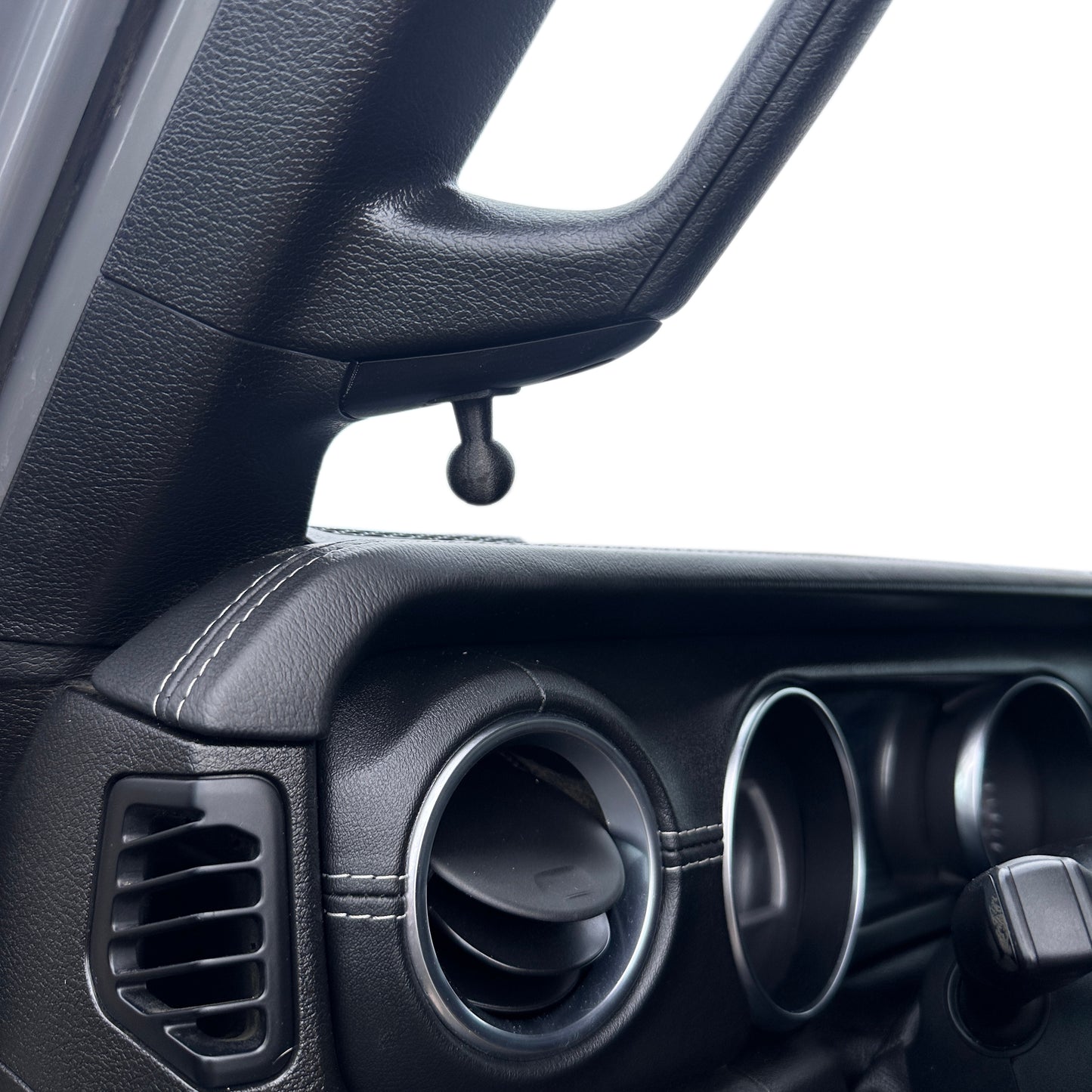 Custom Ball mount for 2018-2024 Jeep Wrangler Pillar cap 1" or 17mm