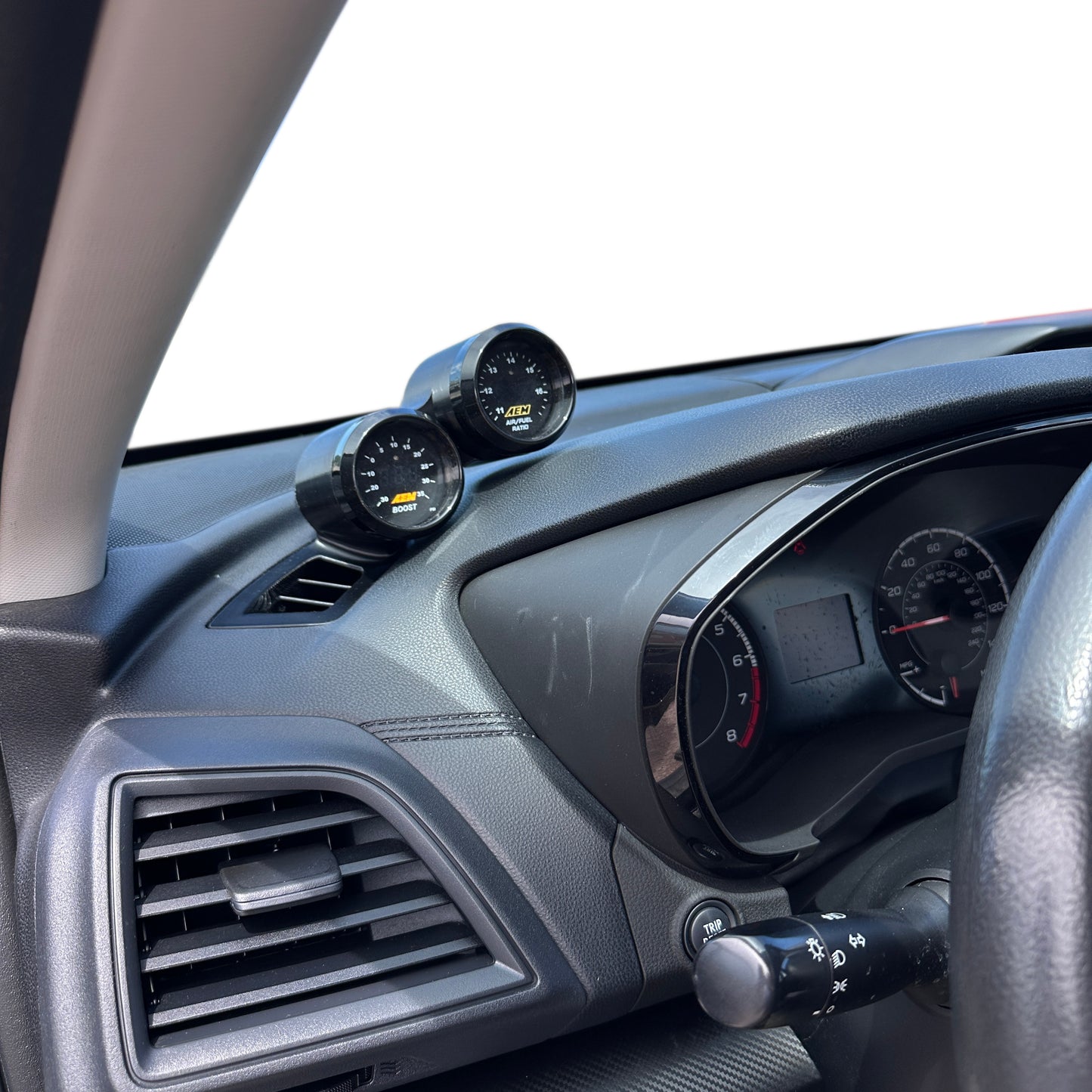 Dual gauge pod mount for 2017-2023 Crosstrek and Impreza functional defrost