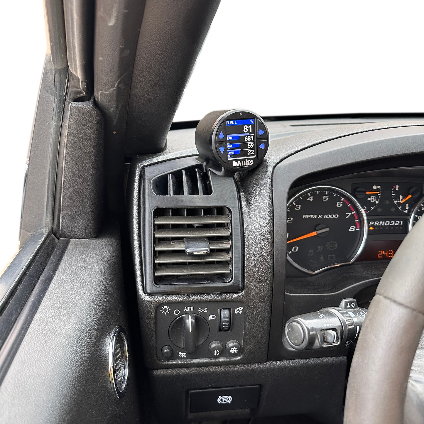 Single gauge pod mount for 2004-2012 Colorado, Canyon driver vent bezel