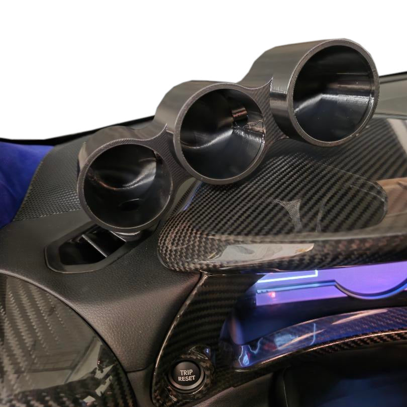 Triple gauge pod mount for GR86 BRZ 2022-2027 functional defrost vent
