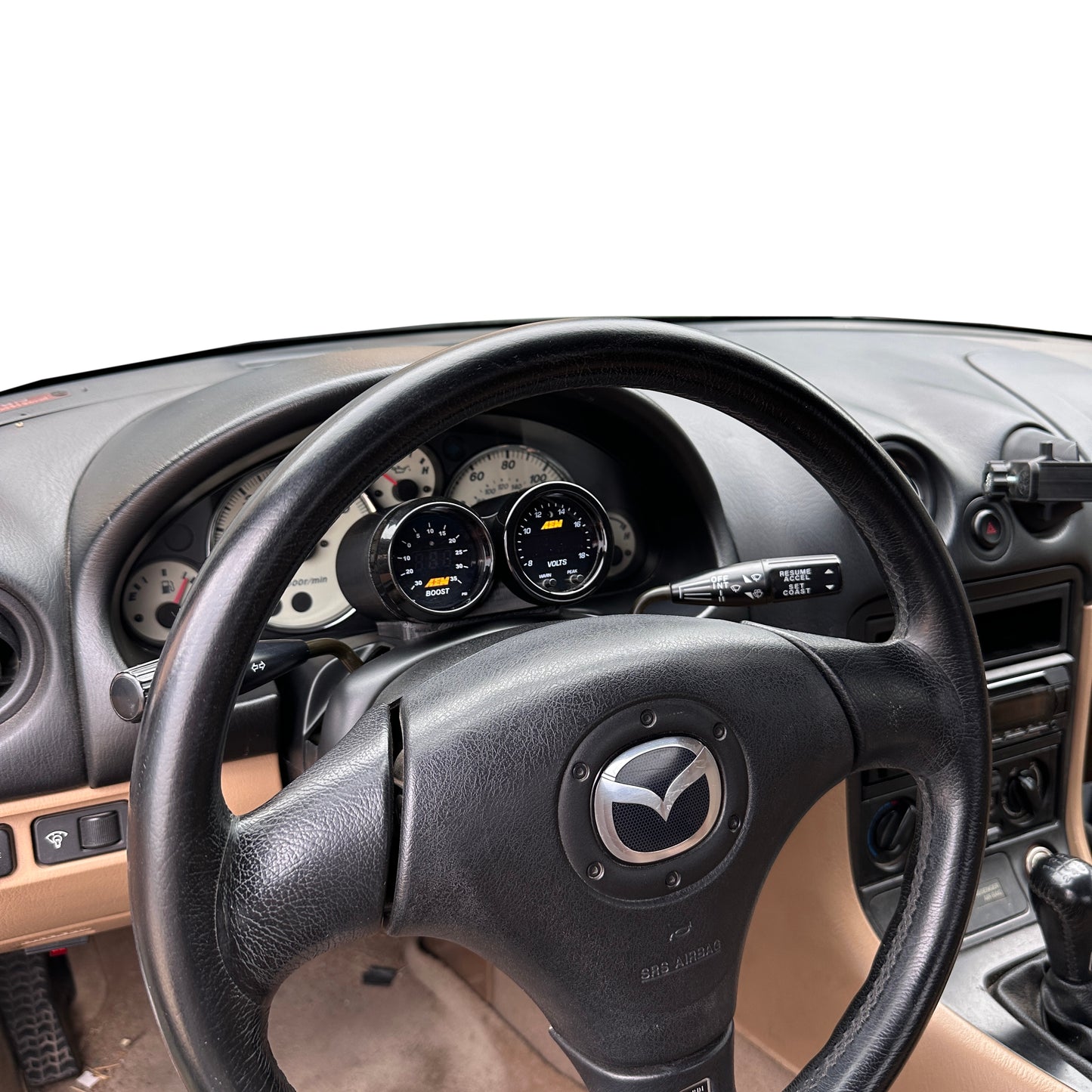 Dual Steering Column Gauge Pod for Miata NB 1998-2004 MX5