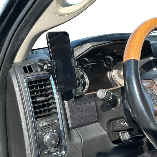 Custom phone mount for 2010-2018 Ram defrost vent 52mm