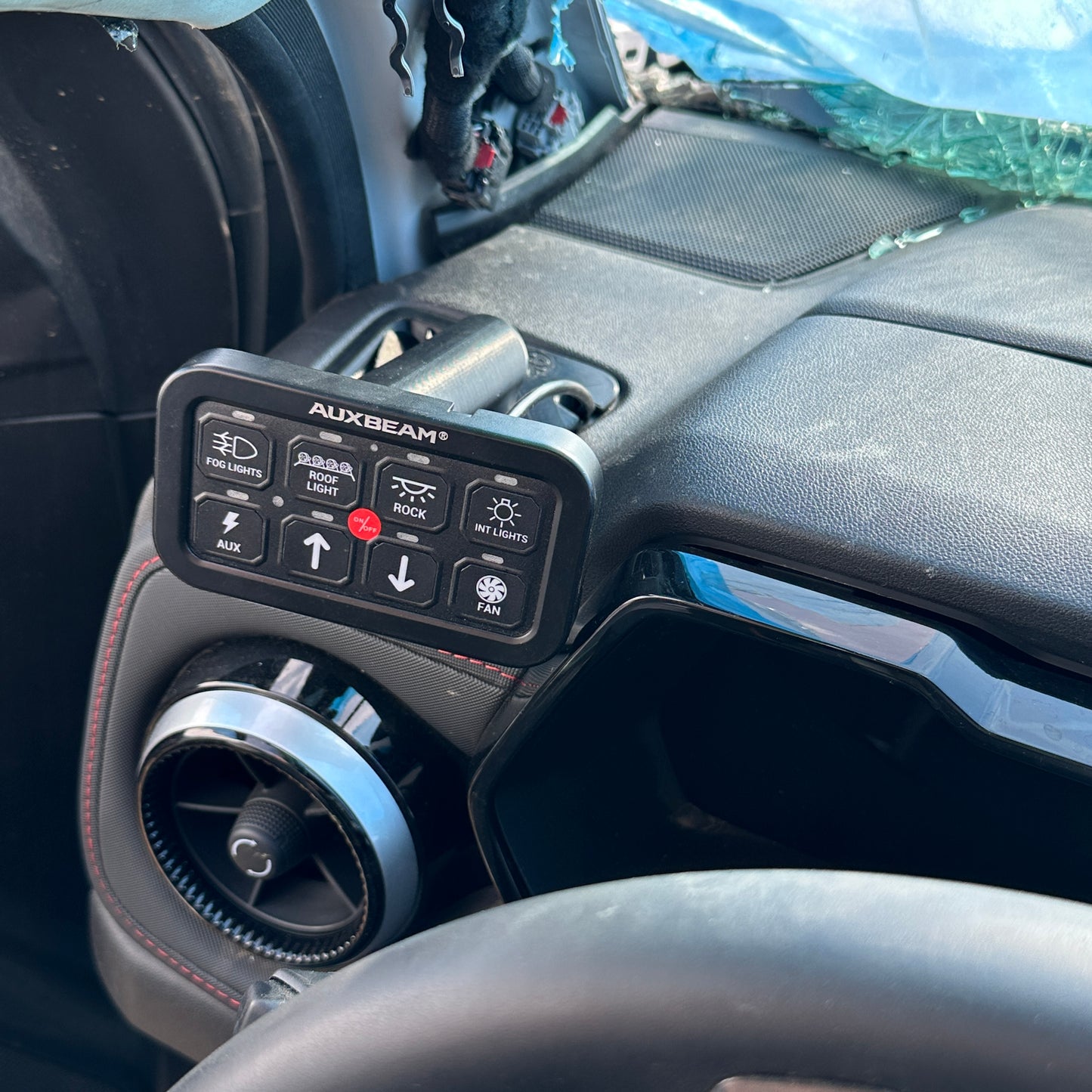 Custom Auxbeam mount for Colorado 2023-2026 Canyon 8 or 6 Gang functional vent