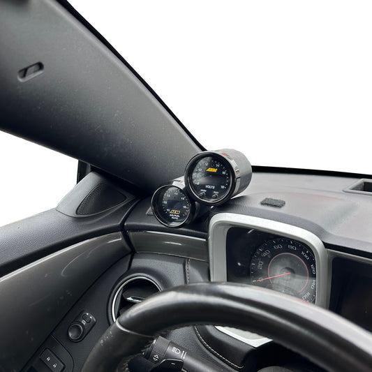 Dual gauge pod mount for Camaro 2010-2015 defrost vent 52mm