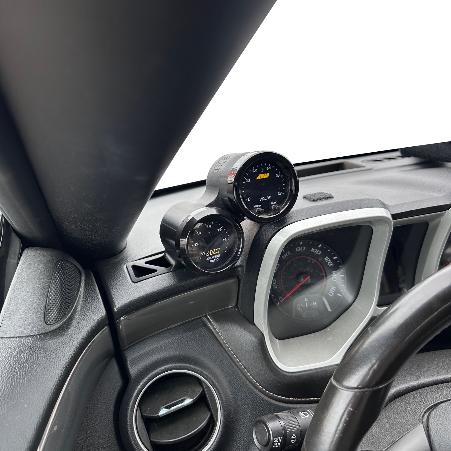 Dual gauge pod mount for Camaro 2010-2015 defrost vent 52mm
