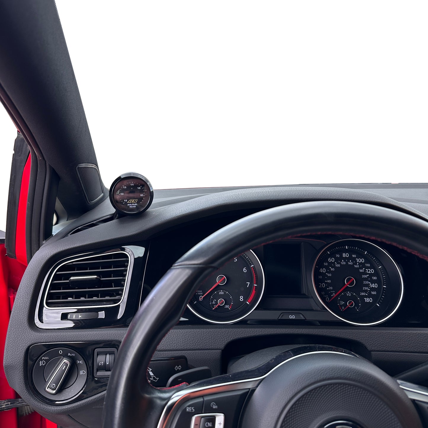 Single gauge pod mount for Volkswagen Golf 2015-2021 GTI MK7 defrost vent 52mm