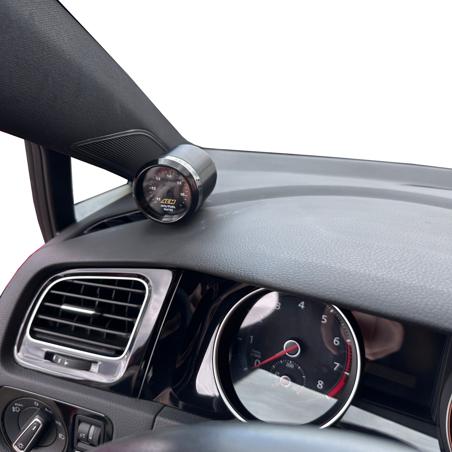 Single gauge pod mount for Volkswagen Golf 2015-2021 GTI MK7 defrost vent 52mm