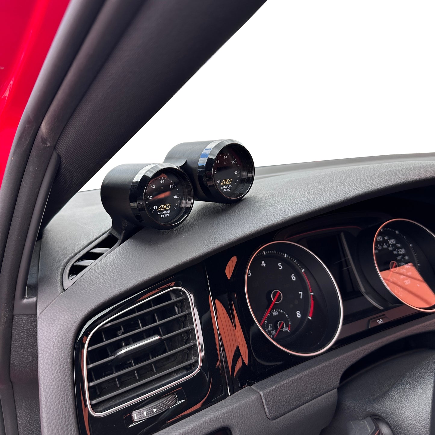 Dual gauge pod mount for Volkswagen Golf 2015-2021 GTI MK7 defrost vent 52mm