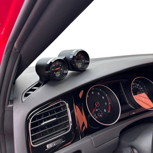 Dual gauge pod mount for Volkswagen Golf 2015-2021 GTI MK7 defrost vent 52mm