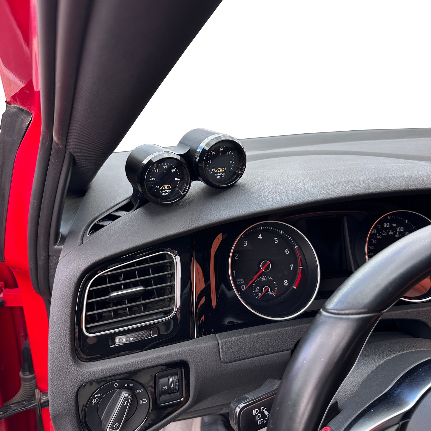 Dual gauge pod mount for Volkswagen Golf 2015-2021 GTI MK7 defrost vent 52mm