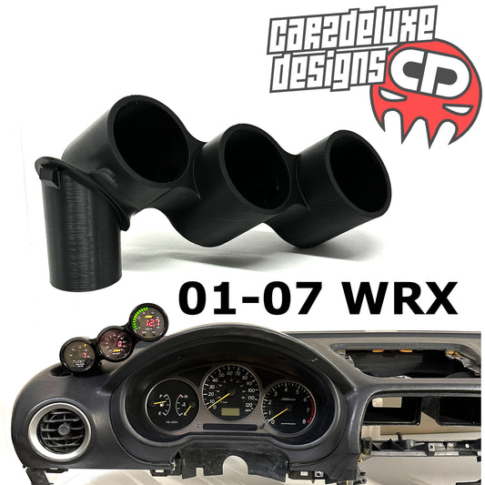 TRIPLE GAUGE POD MOUNT FITS 2001-2007 WRX FUNCTIONAL WINDOW VENT