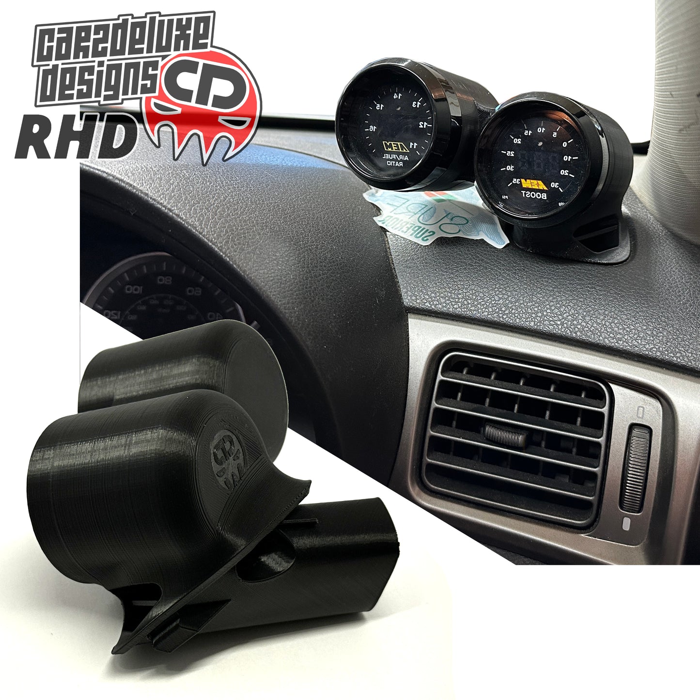 DUAL GAUGE POD MOUNT FITS 2008-2014 IMPREZA FITS WRX FITS FORESTER