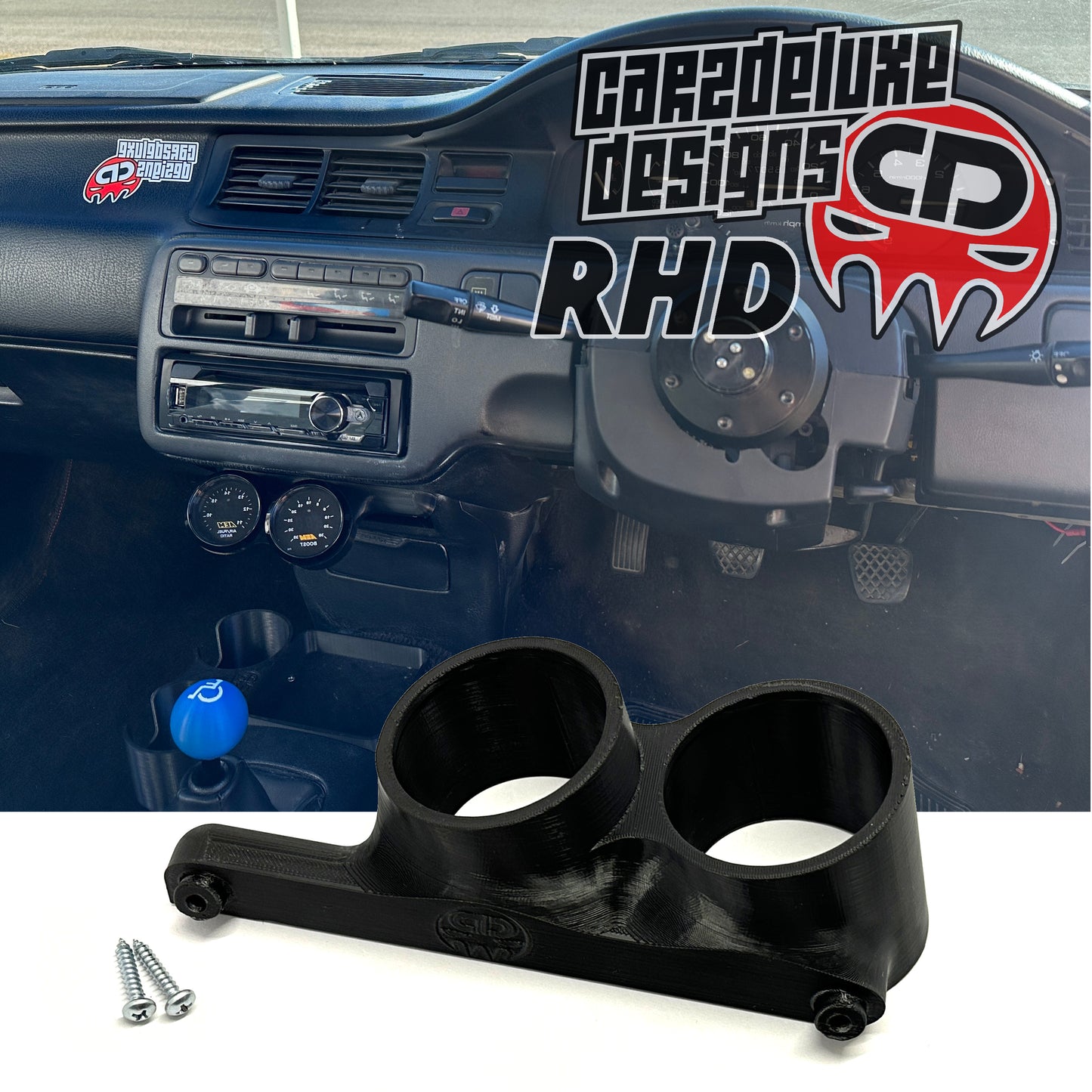 DUAL LOWER GAUGE POD 1992-1995 CIVIC EG 52MM