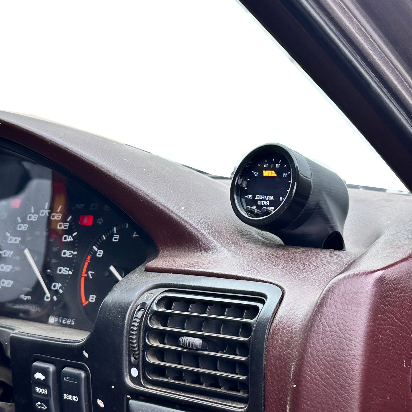 Single gauge pod mount for 1990-1993 Accord CB7 functional defrost vent