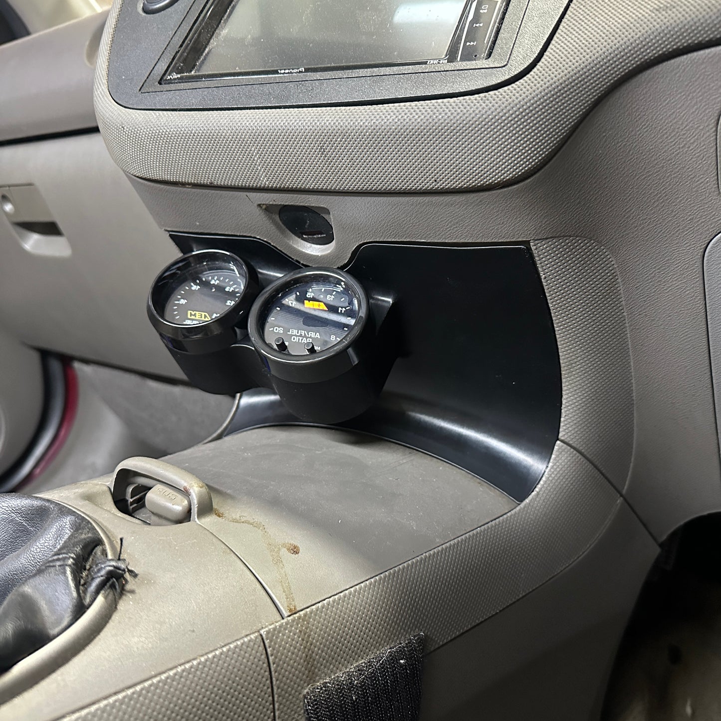 Dual gauge pod mount for 2002-2006 Acura RSX lower 12V cover trim bezel