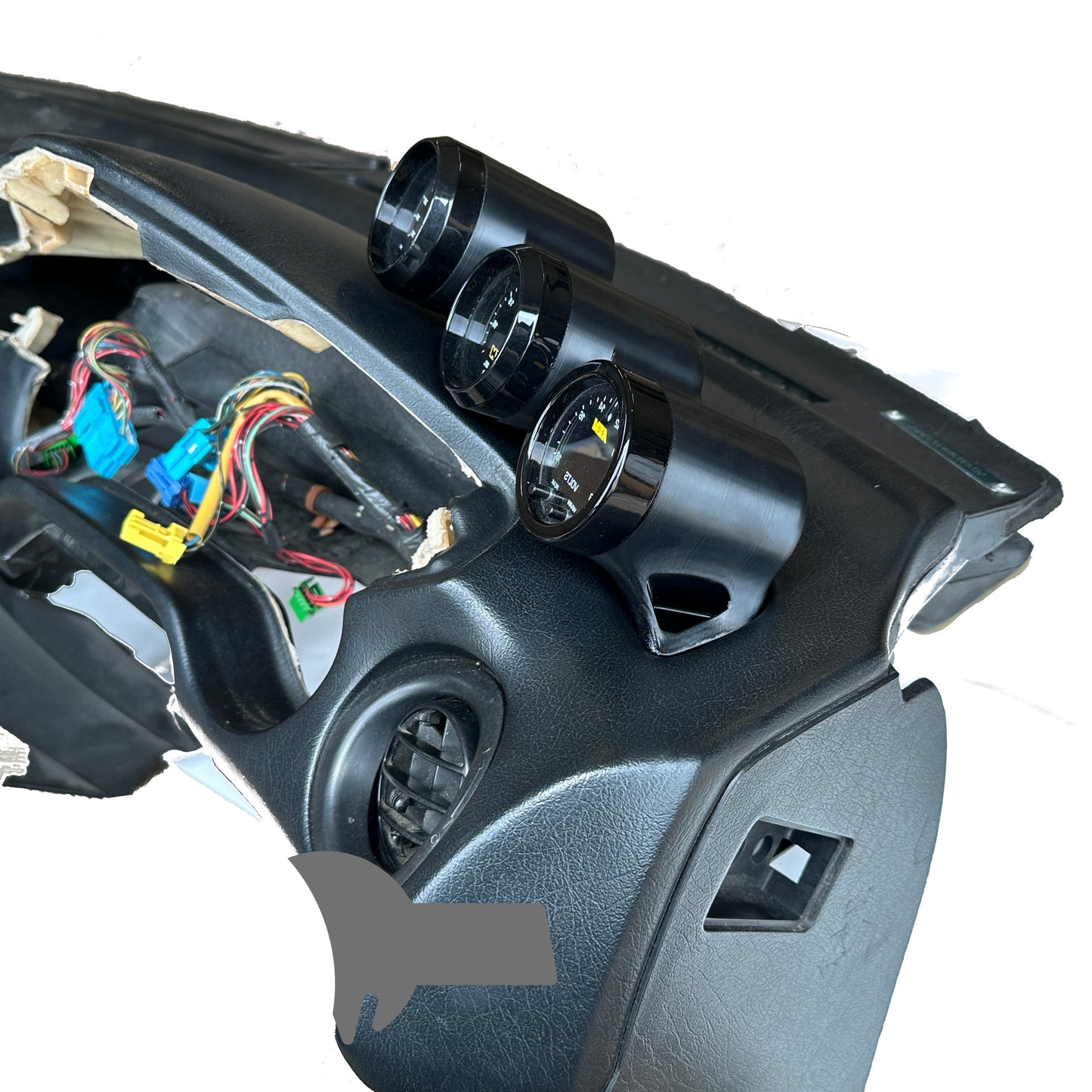 Triple gauge pod mount for 1993-1997 Del Sol functional defrost vent