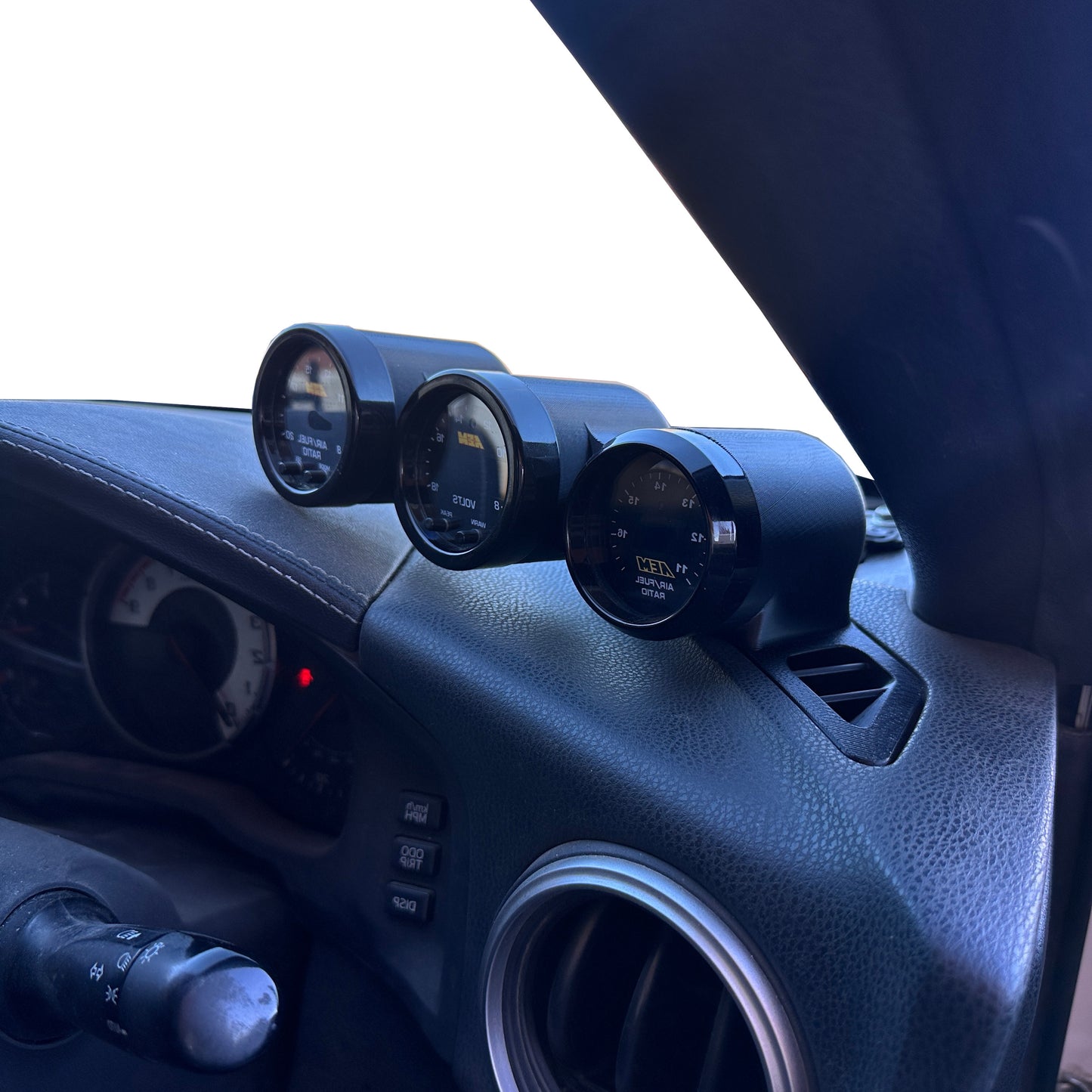 Triple gauge pod mount for 86 BRZ FRS 2013-2021 functional defrost vent