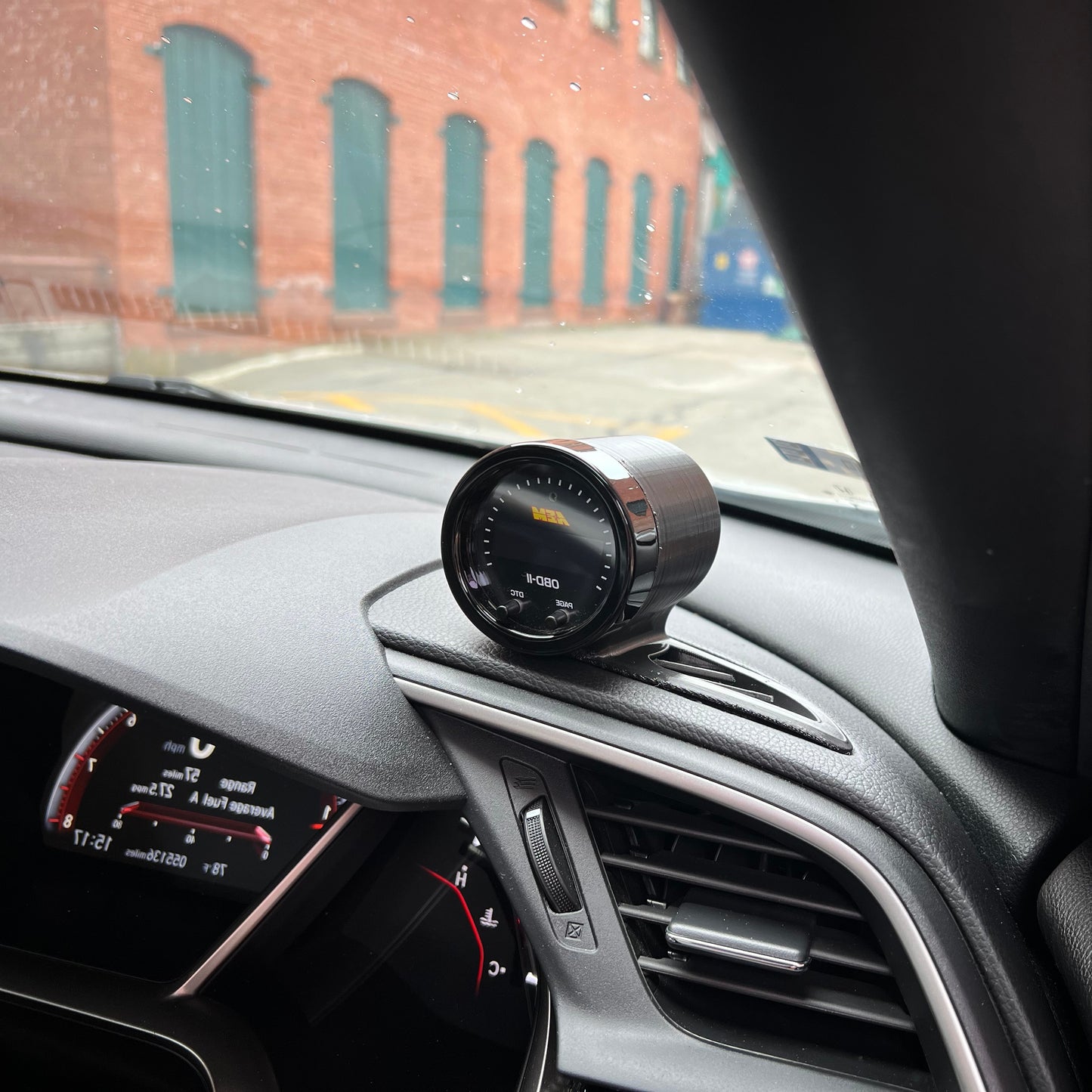 Single gauge pod mount for 2016-2020 Civic 10th gen functional defrost vent