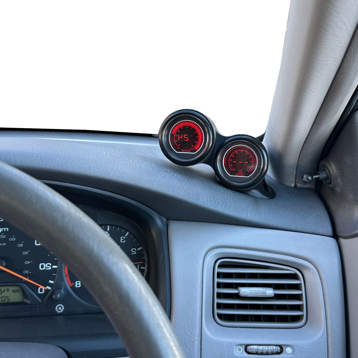 Dual gauge pod mount for 1998-2002 Accord functional defrost vent