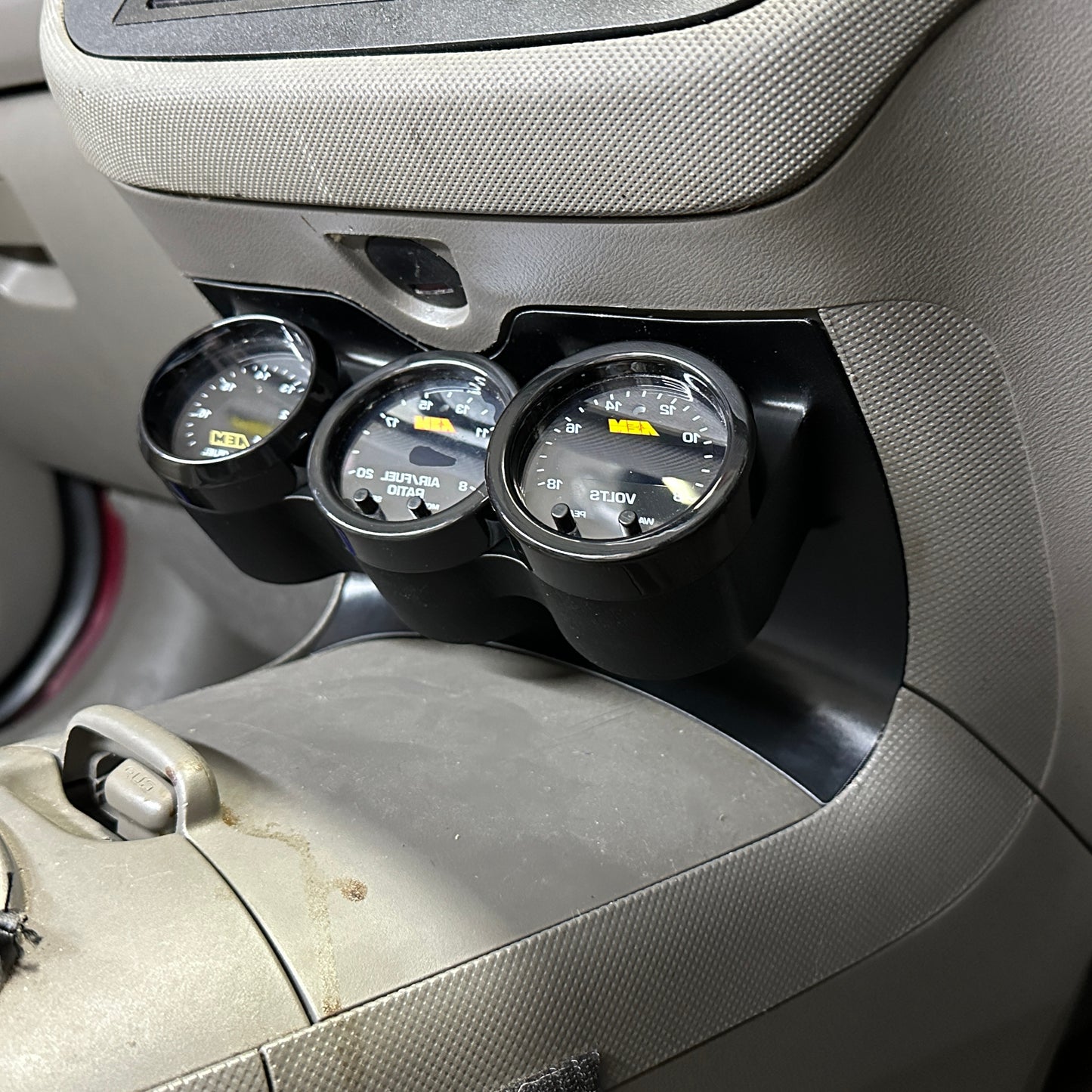 Triple gauge pod mount for 2002-2006 Acura RSX lower 12V cover trim bezel