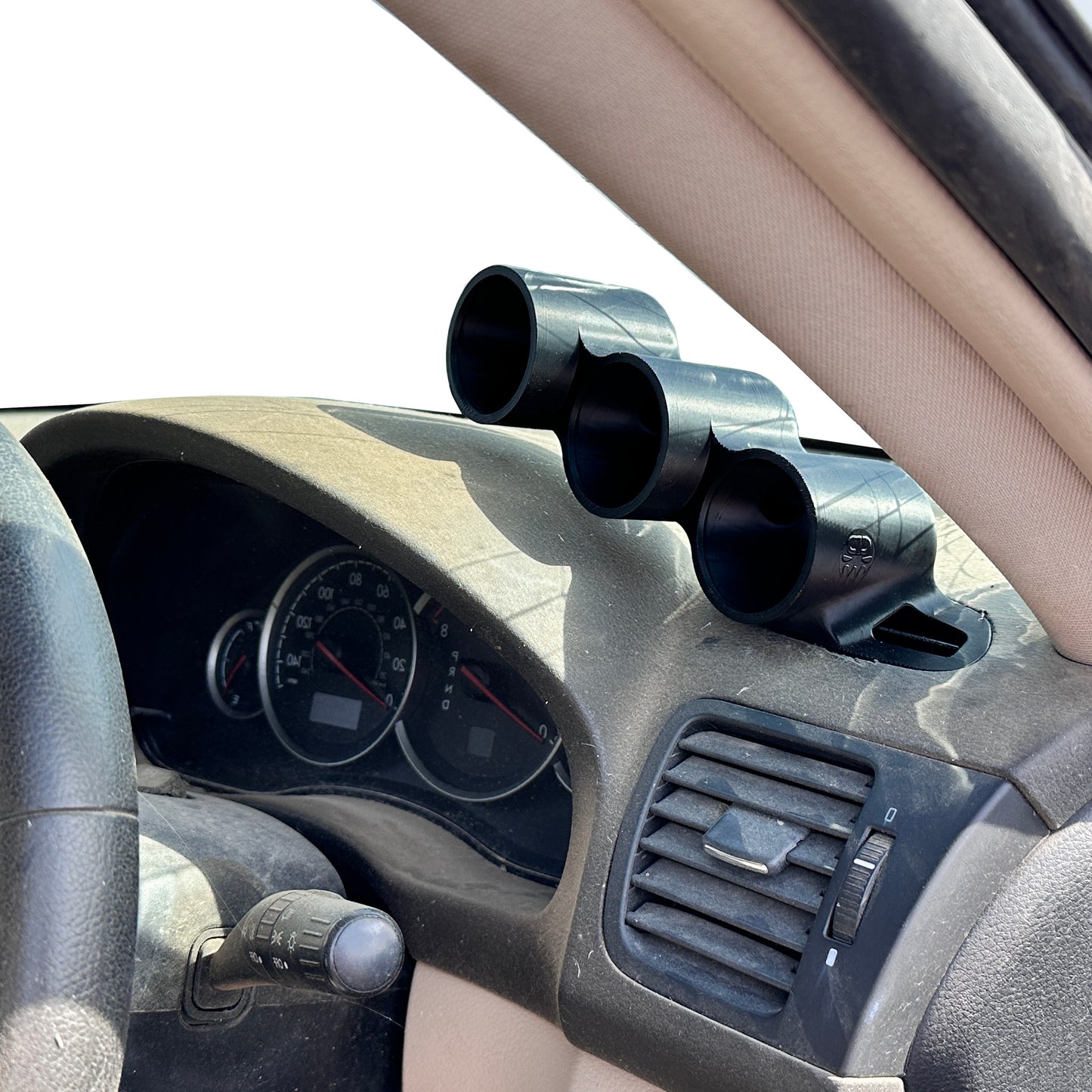 Triple gauge pod mount for 2005-2009 Outback, Legacy functional defrost vent