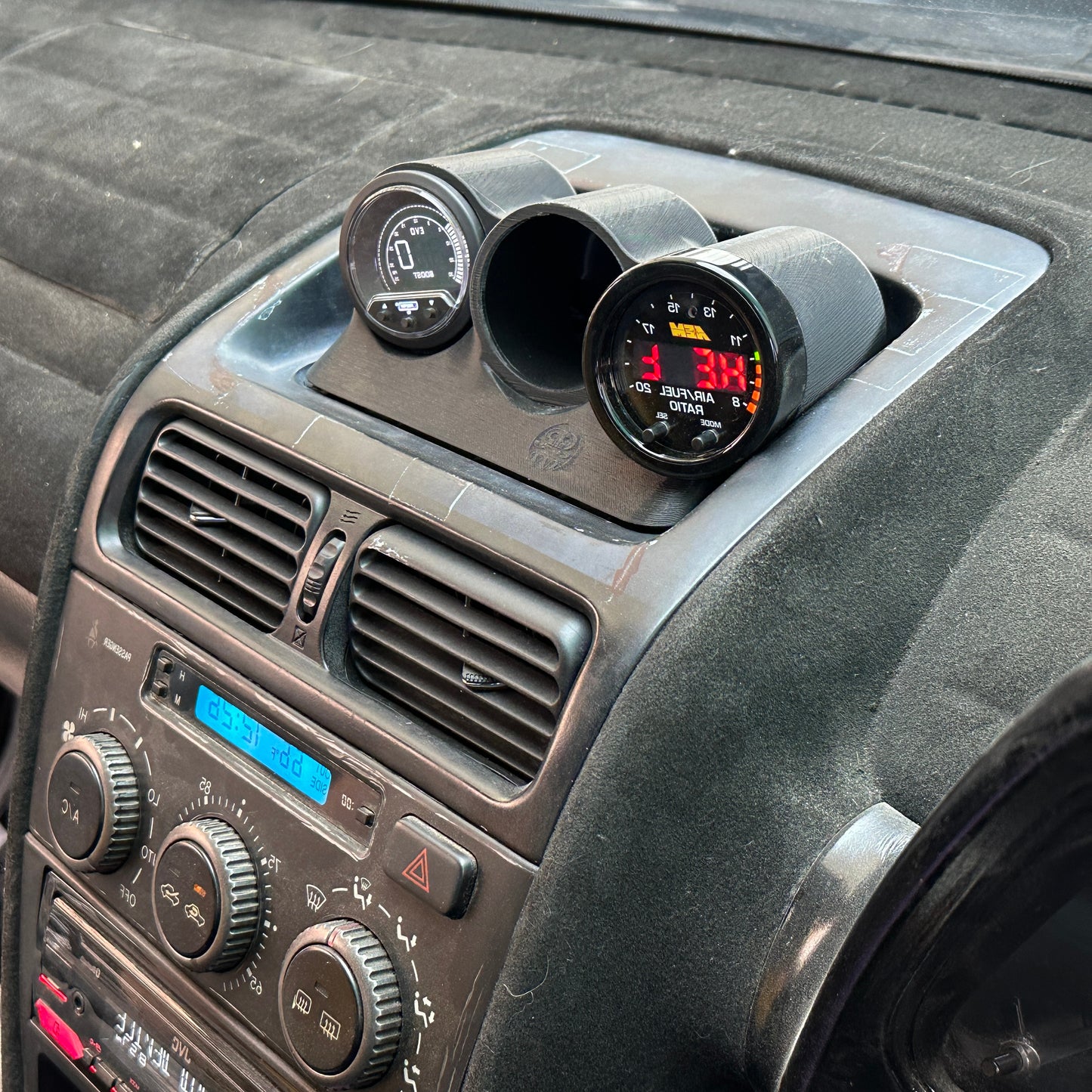 Triple gauge pod mount for 2001-2005 Is300 replaces factory storage compartment