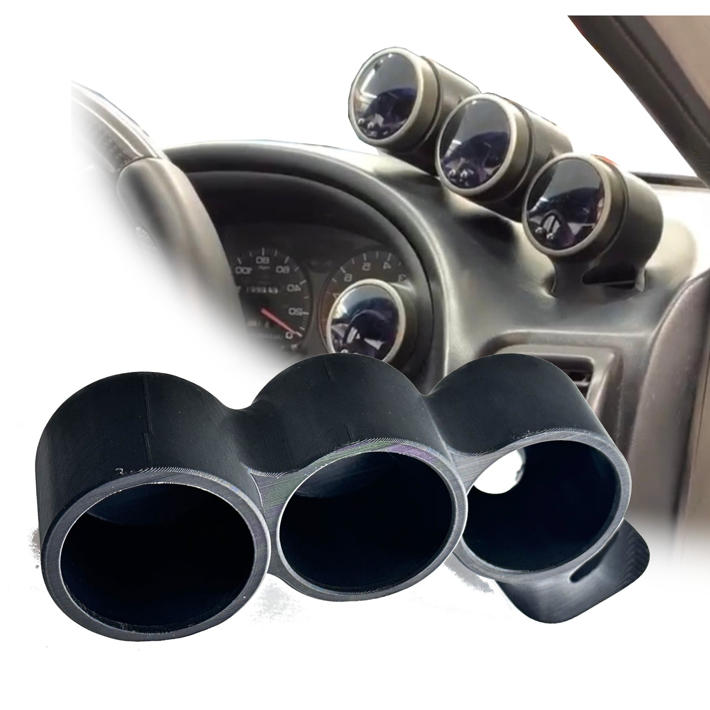 Triple gauge pod mount for 1994-2001 Integra DC2 functional defrost vent